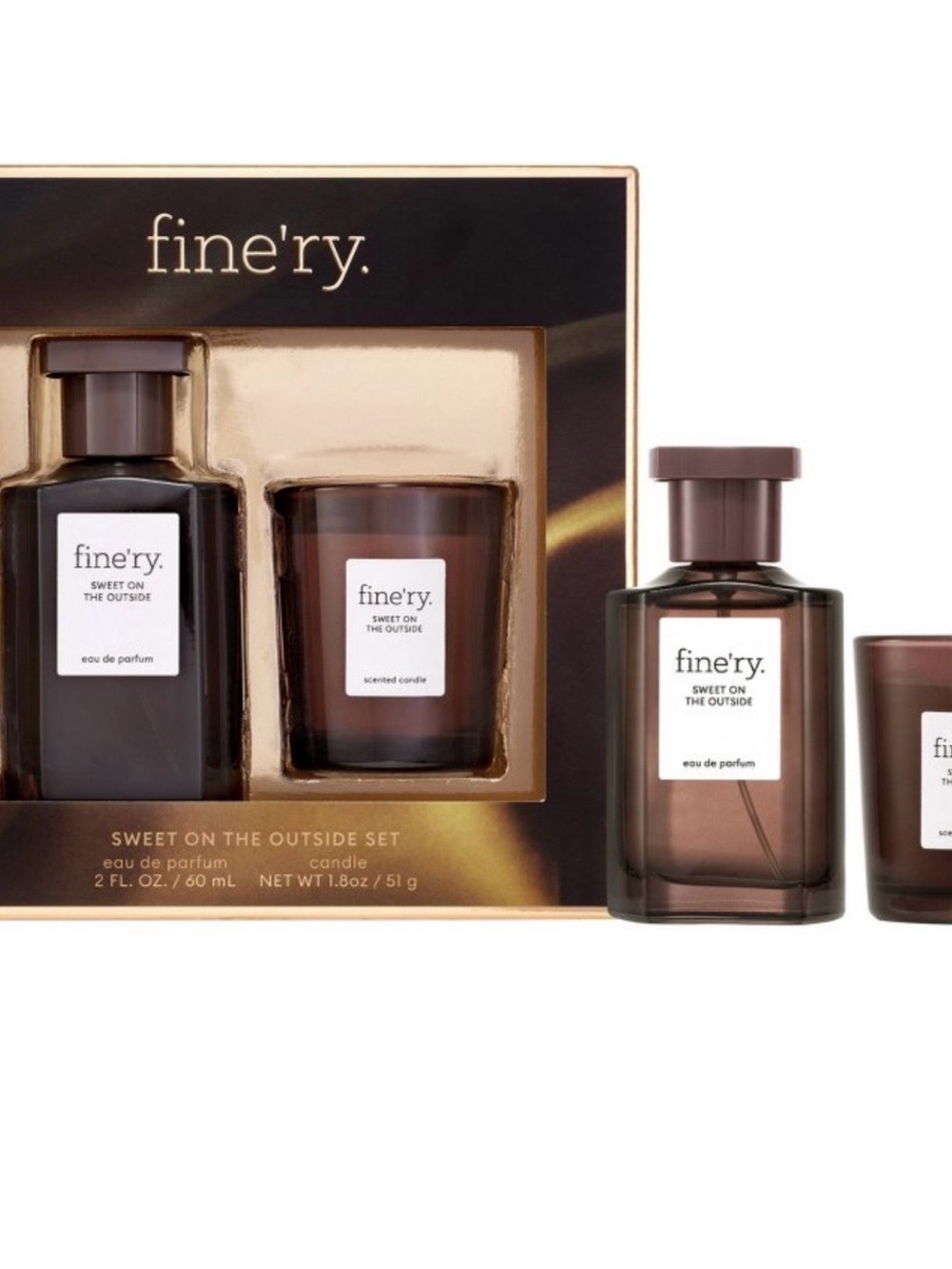 Sweet On The Outside Eau de Parfum & Candle Set - Brown